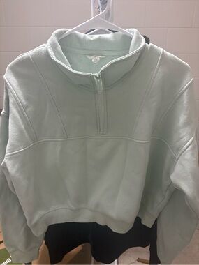 AERO Quarter-Zip Fleece Pullover Sweater - Mint